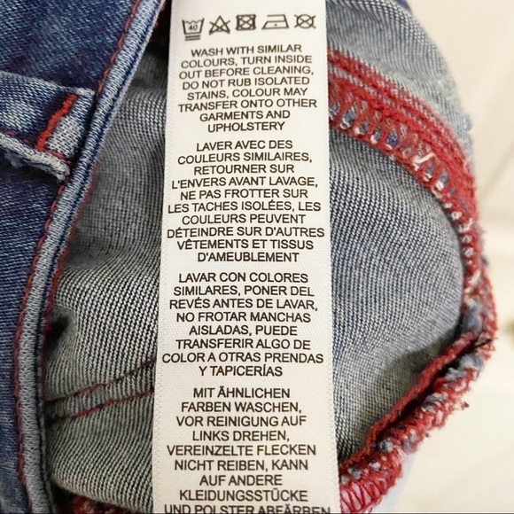 ASOS High Rise Raw Hem Skinny Medium Wash Jeans - Picture 8 of 8